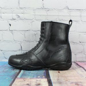 Joe Rocket Trixie Leather Motorcycle Boots Size 6